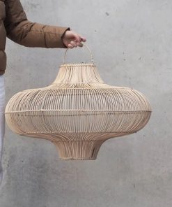 Wooden sheep lamp Japanese style living room bedroom dining room retro rattan art country hotel B&B rattan chandeli