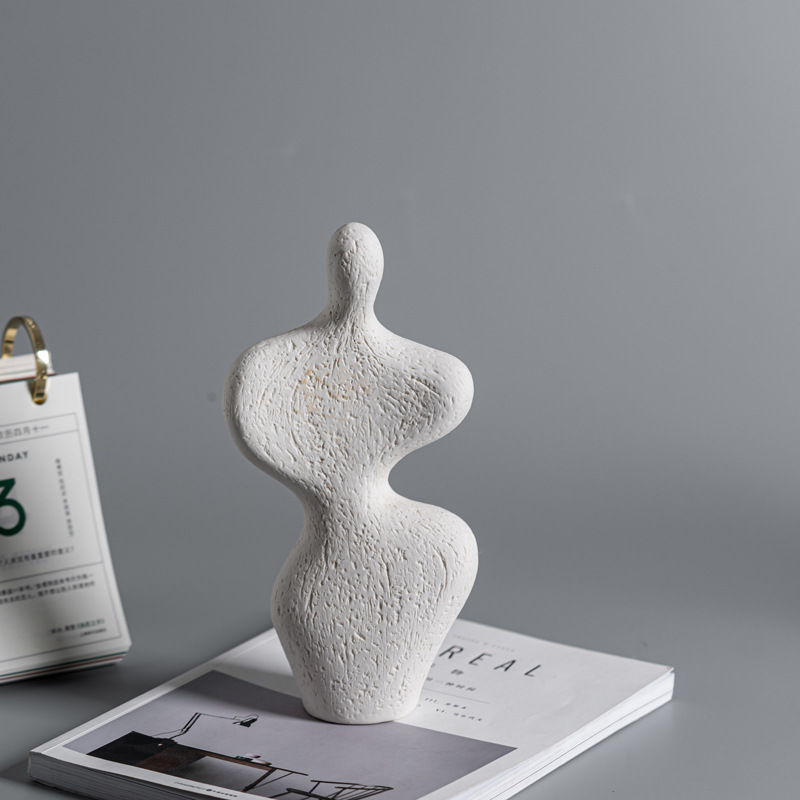 Abstract humanoid simple ceramic vase ornament flower insert - Image 6