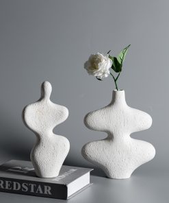 Abstract humanoid simple ceramic vase ornament flower insert