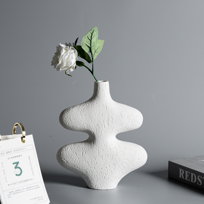 Abstract humanoid simple ceramic vase ornament flower insert - Image 2