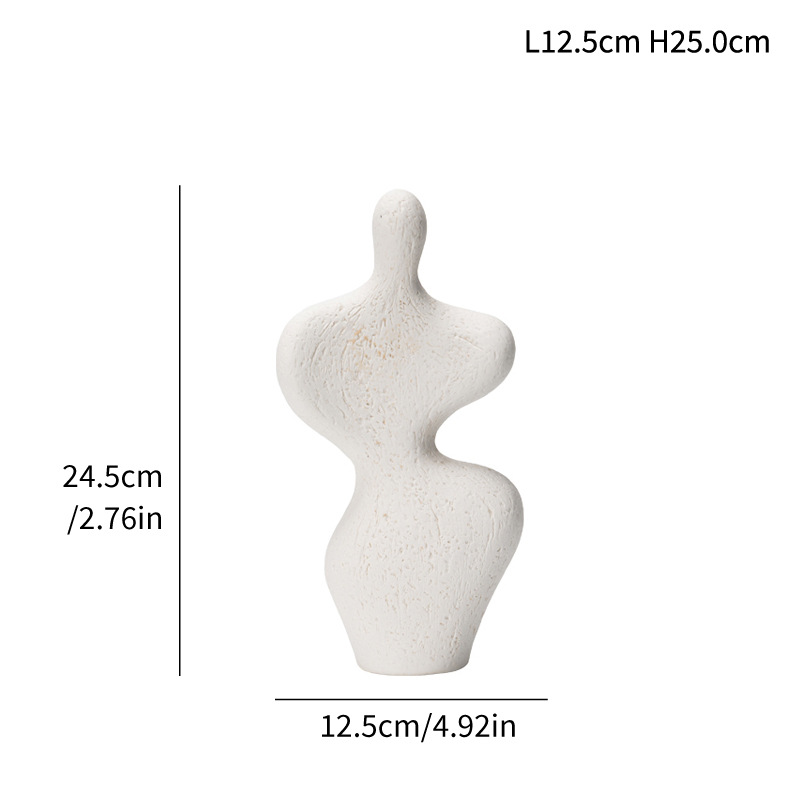 Abstract humanoid simple ceramic vase ornament flower insert - Image 5