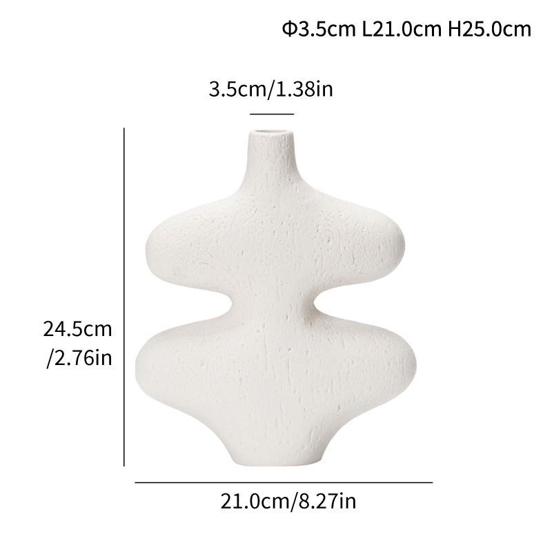 Abstract humanoid simple ceramic vase ornament flower insert - Image 8