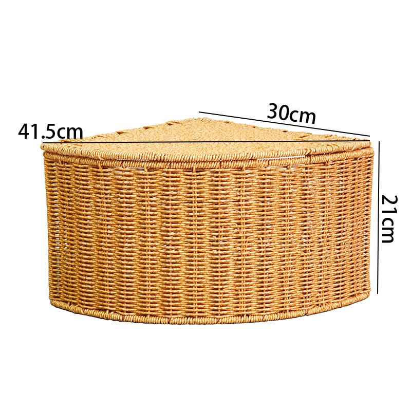 Corner shading fan-shaped corner storage box imitation rattan clothing sorting box large wardrobe corner storage basket household - Image 8