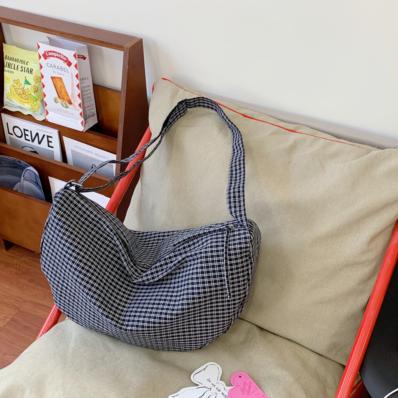 Underarm shoulder bag trendy bag women fashion plaid women crossbody dumpling bag - Image 8