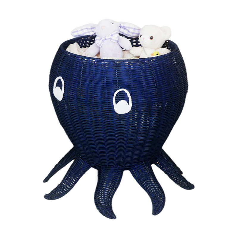 Fengji woven storage basket octopus shape decoration home toy storage box hand-woven storage basket - Image 3