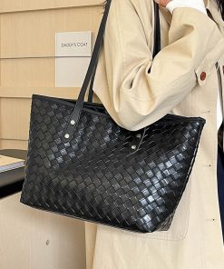 Large capacity tote bag trendy bag for women fashion versatile high-end simple casual commuter one-shoulder handbag