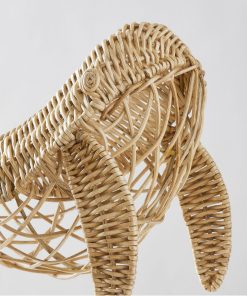 Handmade rattan whale children's room decoration props photo studio shooting props Home Decoration weaving hanging accessories