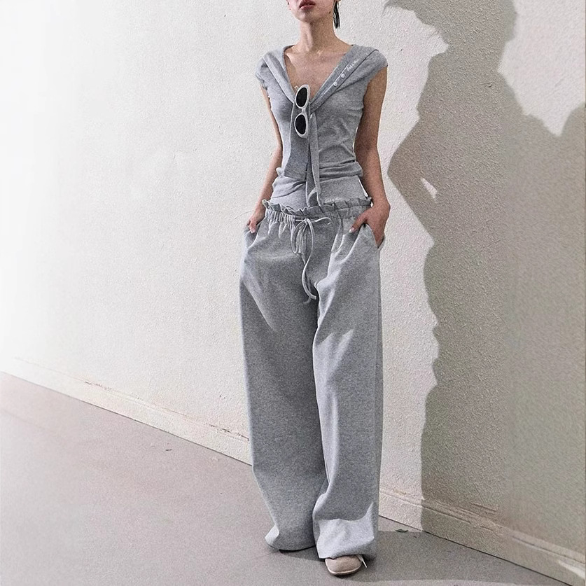 / Original perception Tennis tied knots to make you look slim and waist-hugging half-sleeved/sleeved shirt top - Image 3