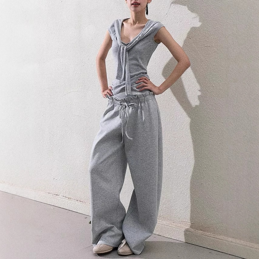 / Original perception Tennis tied knots to make you look slim and waist-hugging half-sleeved/sleeved shirt top - Image 4