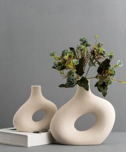 Damon European art white ceramic vase retro pastoral style homestay TV cabinet home decorations