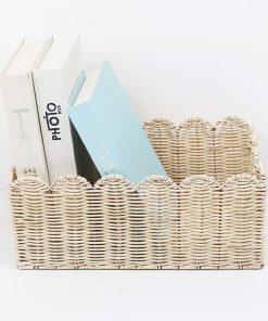 Paper rope woven storage basket household large capacity clothes, miscellaneous desktop snacks and toys to organize kitchen storage basket