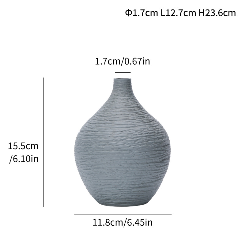 Jump knife craft vase simple modern style Japanese decorative white thin mouth small - Image 9