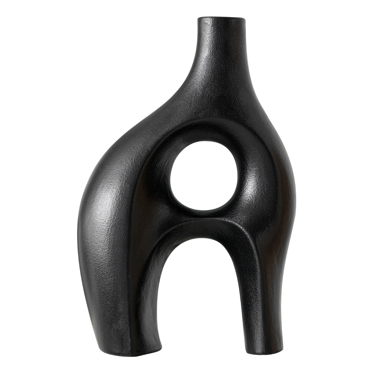 Ceramic modern simple special shape half-shaped vase home decoration - Image 3