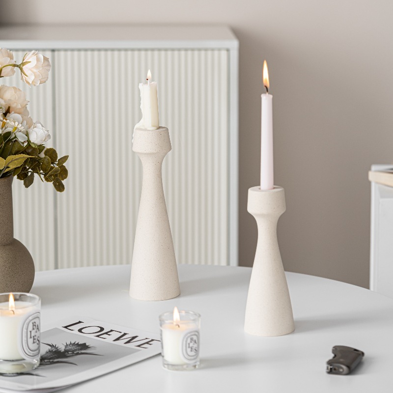 Plain ceramic simple waist candlestick soft decoration home decoration - Image 6
