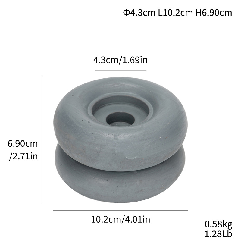 Round candlestick cement black and white gray simple and elegant couple hotel romantic dinner decoration - Image 8