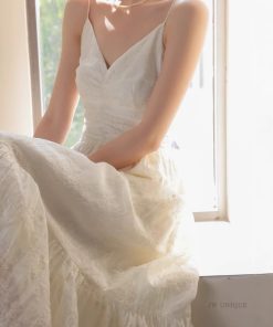 Off-white high-end dress for women in summer slim slinging skirt long skirt