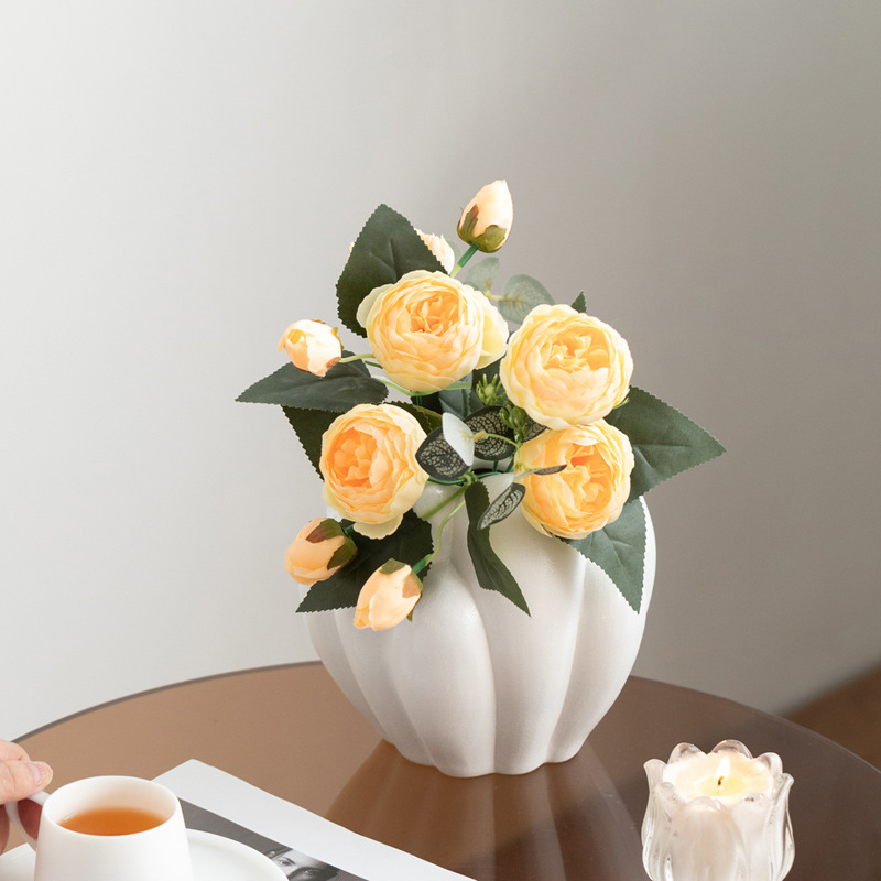 Black and white simple wind and cloud bubbles, vase ornaments, home light luxury soft decoration ornaments - Image 8