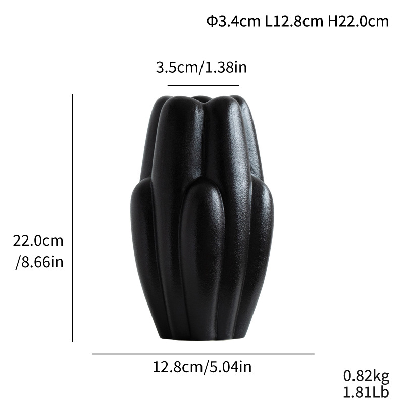 Black and white simple wind and cloud bubbles, vase ornaments, home light luxury soft decoration ornaments - Image 11