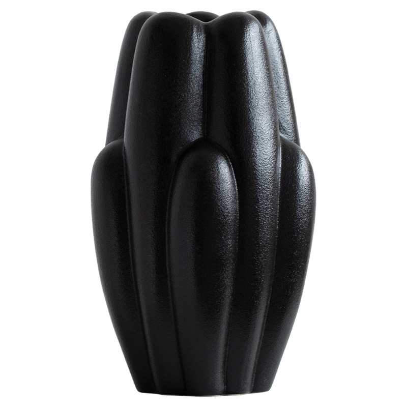 Black and white simple wind and cloud bubbles, vase ornaments, home light luxury soft decoration ornaments - Image 3