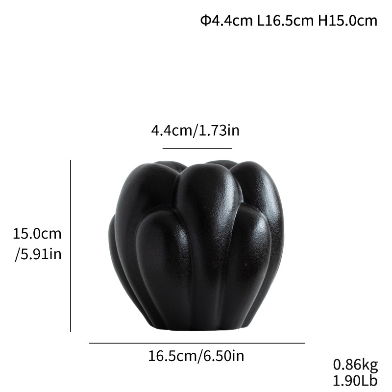 Black and white simple wind and cloud bubbles, vase ornaments, home light luxury soft decoration ornaments - Image 5