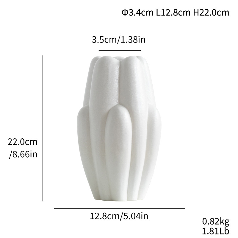 Black and white simple wind and cloud bubbles, vase ornaments, home light luxury soft decoration ornaments - Image 7