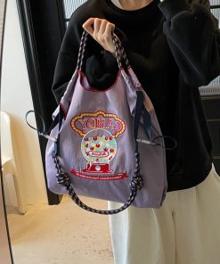 Embroidered women's bag Light Shesen shoulder bag High-value shopping bag versatile tote crossbody bag