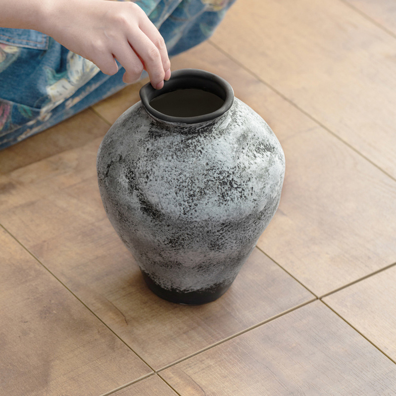 Anti-Ancient stone paint ceramic vase home decoration light luxury high-end soft decoration home decoration - Image 5
