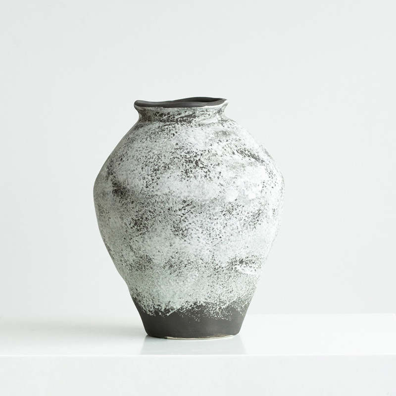 Anti-Ancient stone paint ceramic vase home decoration light luxury high-end soft decoration home decoration - Image 2